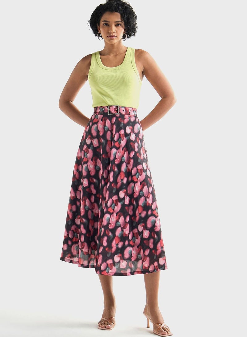 FAV Floral Print Tiered Skirt - Image 4