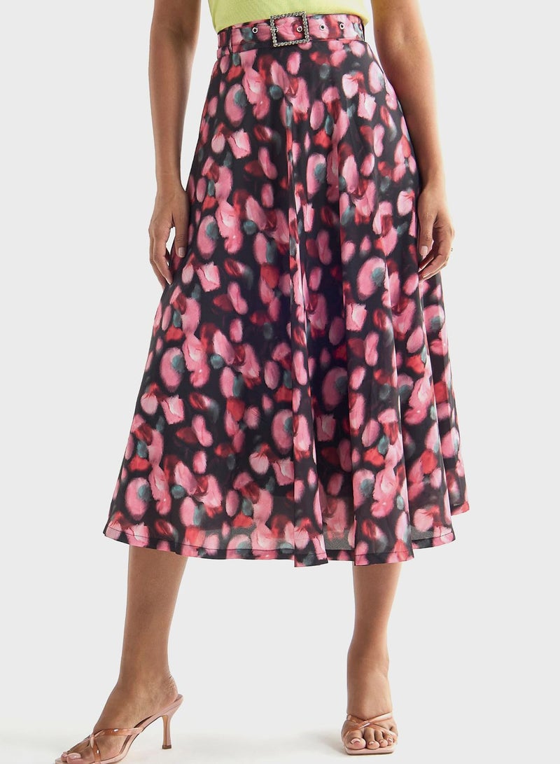 FAV Floral Print Tiered Skirt - Image 1