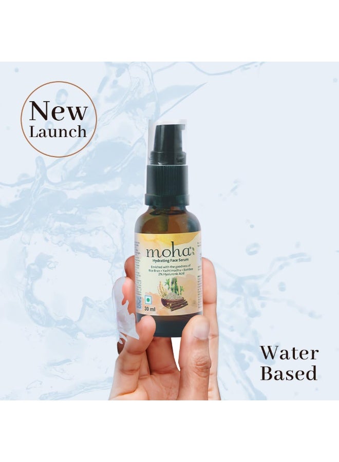 MOHA Hyaluronic Acid Hydrating Face Serum For Moisturized, 2% Hyaluronic Acid, Hydrated & Younger Looking Skin Light Weight, Non-Greasy, Quick Absorbing Suitable For All Skin Types - Image 2