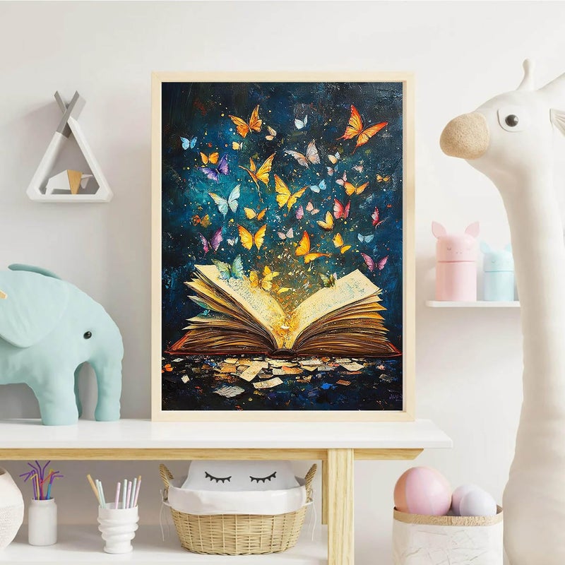 Legrace Book Diamond Art Painting Kits for Adults - Full Drill Diamond Dots Paintings for Beginners, Butterfly Round 5D Paint with Diamonds Pictures Gem Art Painting Kits DIY Adult Crafts Kits 12x16inch - Image 2