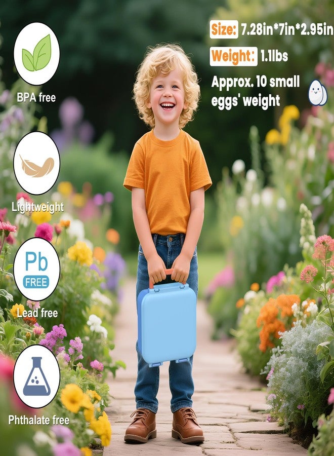 JOOPETALK Bento Lunch Box for Kids with 9oz Thermo, Leak-proof Lunch Containers with 3 Compartments,Kids-friendly Size,Durable/Dishwasher Safe Lunch Box for School Outdoors-Blue - Image 2
