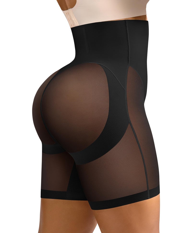 SHAPELLX Shapewear Tummy Control Underwear High Waist Shaping Body Shaper Slimmer Seamless Butt Lifting Shapewear Shorts Black XL - Image 1