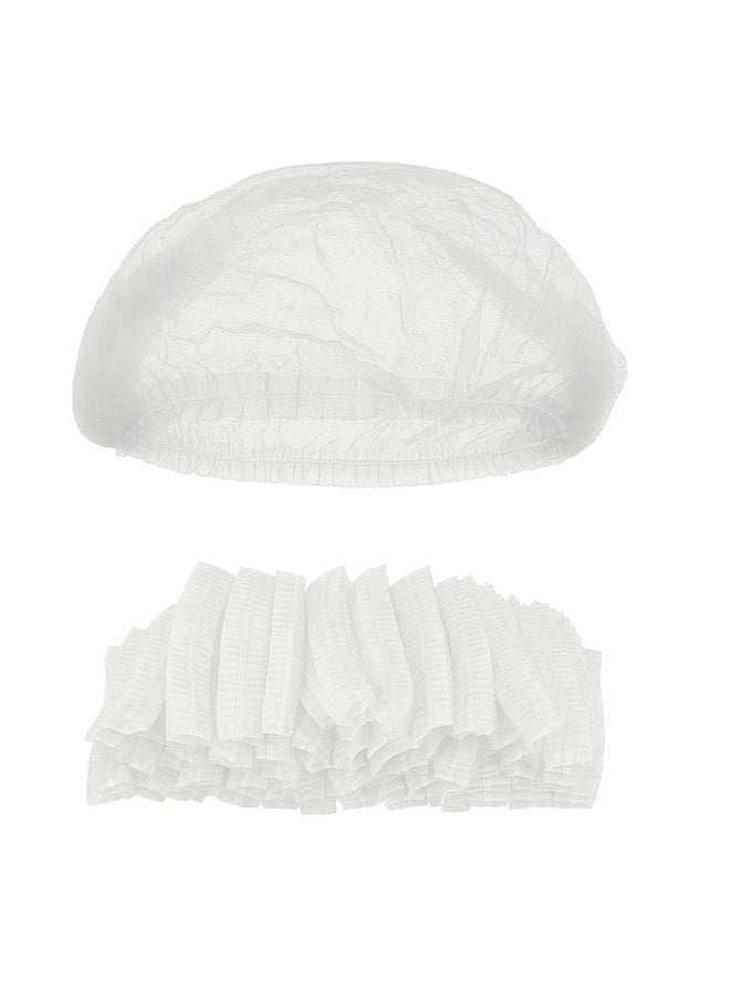 Bouffant-Hairnet Cap - White Disposable Pack Of 100 Pcs - Image 1