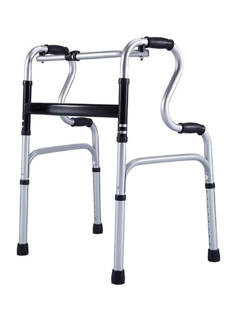 DubaiGallery Foldable Elderly Walker Height Adjustable with Removable Wheels & Bath Seat Bathroom Chair Trolley for Patients and Disabled - Image 2