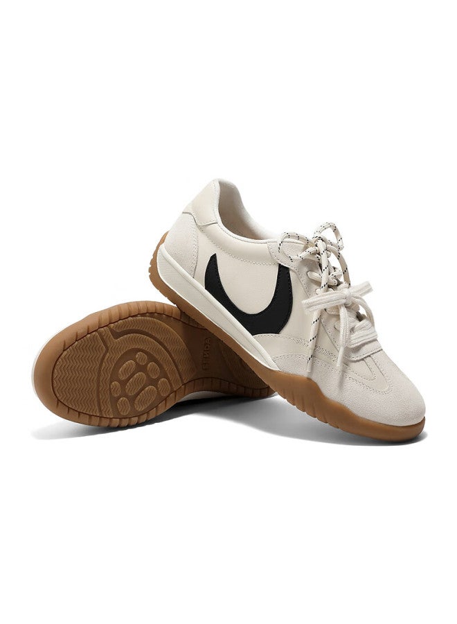Senda a Women's Spring Autumn Moon Tooth Outdoor Sports Casual Sneakers 4nrd7am6 Beige Size 35 - Image 4
