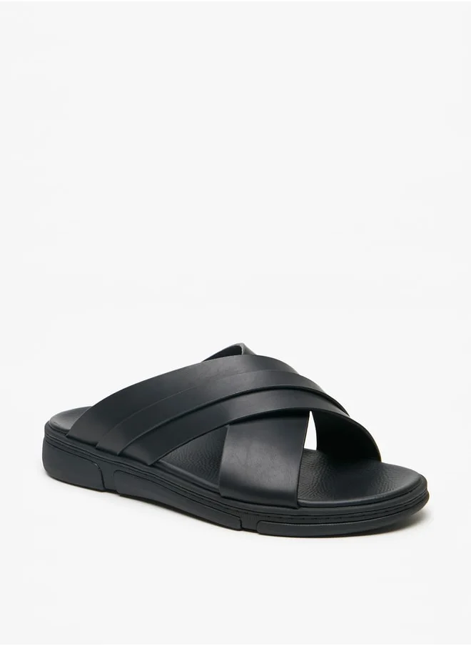 Le Confort Men's Cross Strap Slip-On Sandals