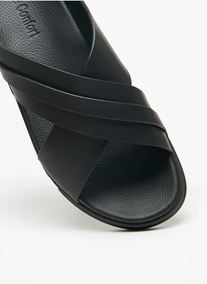 Le Confort Men's Cross Strap Slip-On Sandals