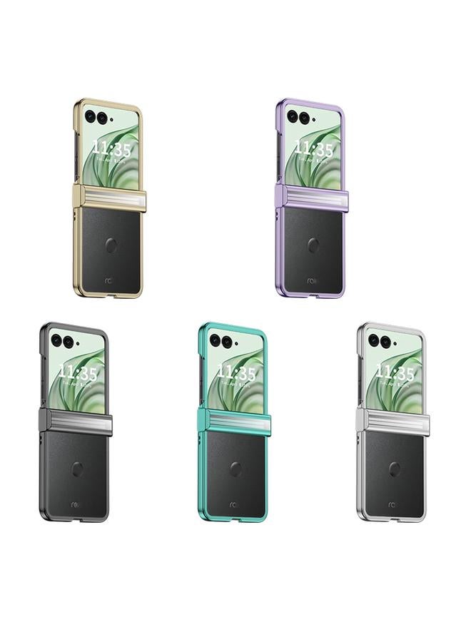 erorex Case For Motorola Razr 50 Ultra Three Parts 6D Electroplating PC Shockproof Phone Case - Image 2