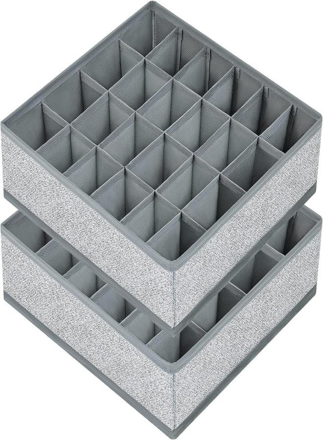 MARMIX Pack of 1 Foldable Storage Cubes Drawer Underwear Drawer Organizer Dividers, 24 Cell Fabric Foldable Dresser Organizer for Closet Organizers and Storage Boxes for Organizing Socks, Underwear - Image 1