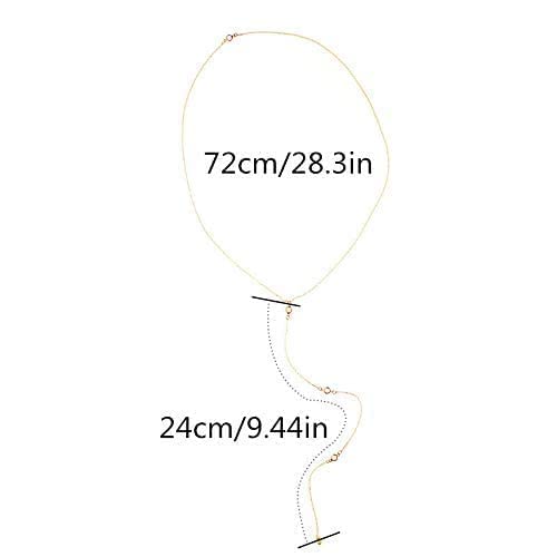 Artmiss Wedding Bridal Backdrop Necklace Crystal Back Necklace Gold Jewelry for Women - Image 5