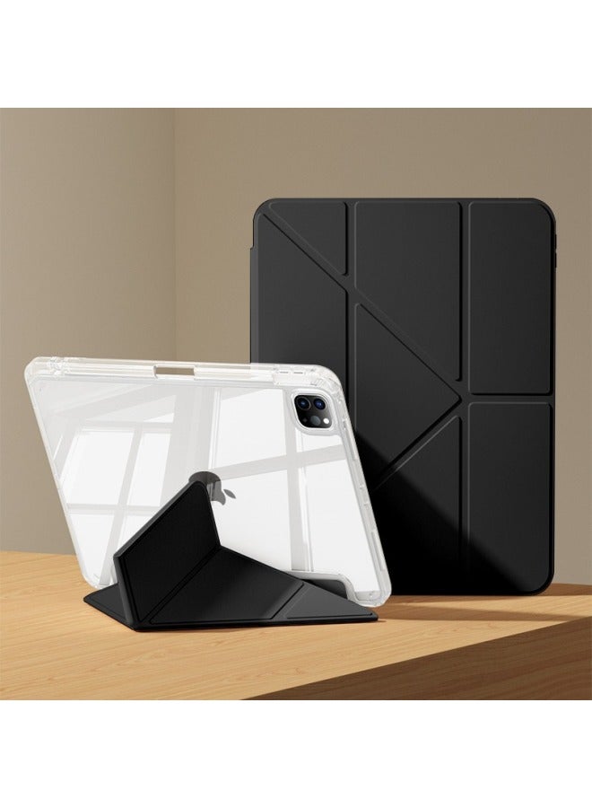 جراب حماية شائع لجهاز iPad Air 6 مقاس 10.9 بوصة متعدد الاستخدامات قابل للطي ثلاثيًا ويدعم أفقيًا ورأسيًا من الجيل الخامس من الأكريليك Pro13