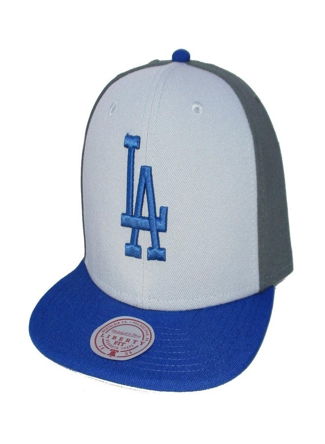 Mitchell & Ness MLB Triple Play Liberty Snapback Adjustable Hat Cap - Gray/Team Colors (US, Alpha, One Size, Gray, Los Angeles Dodgers) - Image 1