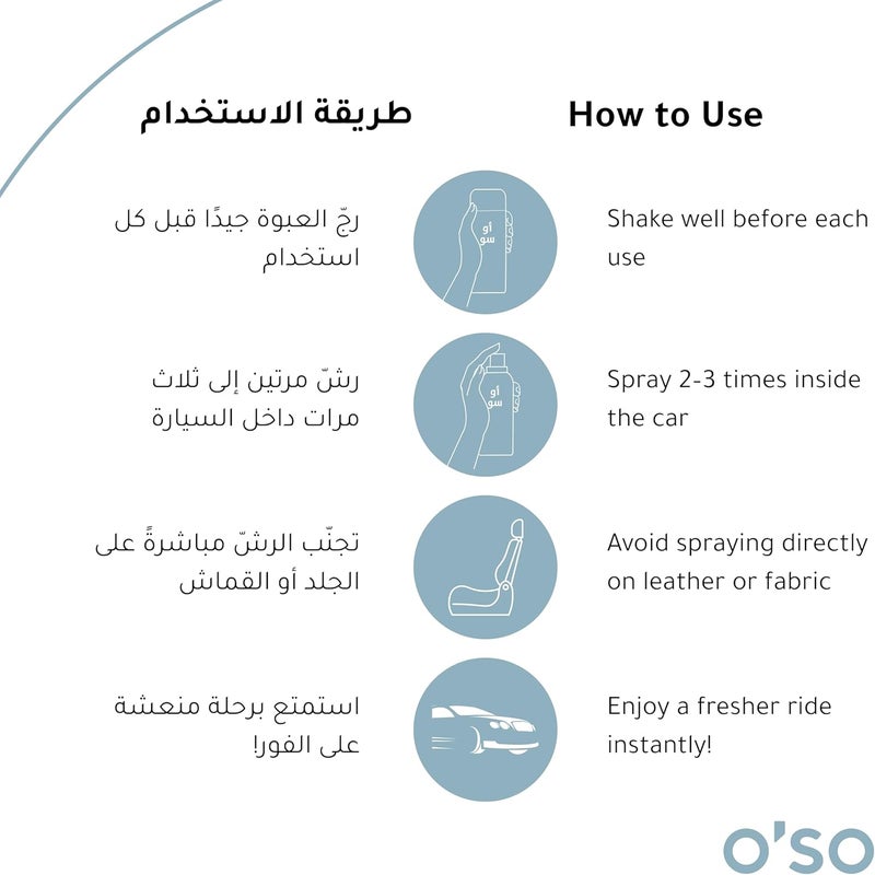أوسو OSO معطر هواء السيارة - حل العناية بالسيارة - الثقة - 50 مل - Image 4