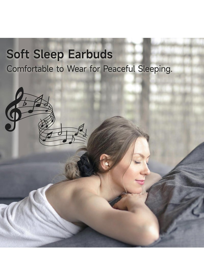 Captaintech Comfortable Sleep Earbuds for Side Sleepers, Noise Blocking and Cancelling Bluetooth Headphones for Restful Sleep, Tiny Design for Sports and Relaxation (Beige) - Image 2