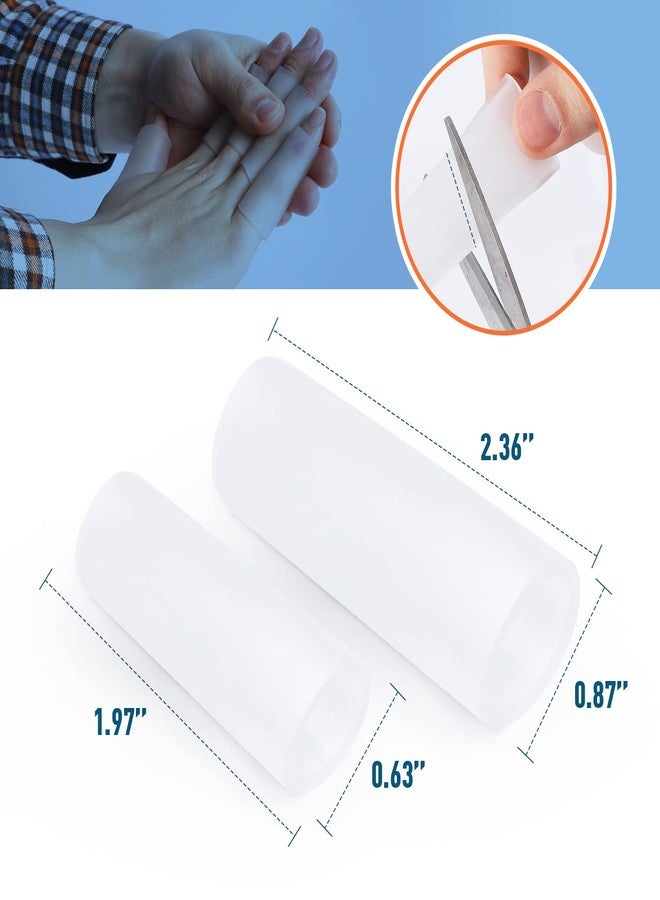 Kimihome 16 PCS Gel Finger Sleeve Protectors, Silicone Finger Sleeve Cushions and Protects, Provide Relief for Finger Cracking, Corns, Blisters and Calluses Protect (8PCS Large Size + 8PCS Medium. - Image 2