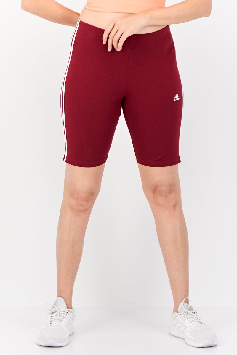 Adidas شورتات تدريب رياضية نسائية، مارون - Image 1