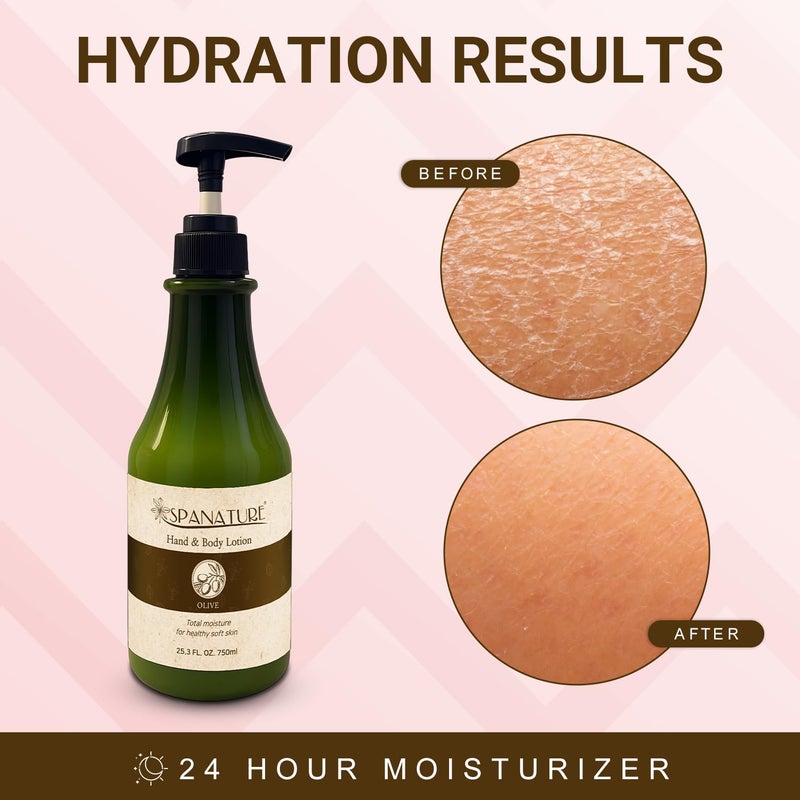 Spanature Premium Olive Body Lotion |Greek Olive Oil Body Lotion for Women |Natural Healing, Restoring and Nourishing the Skin - 750ml/25oz with Pump, Made in Korea - Image 5