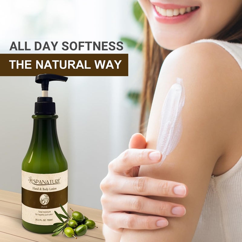 Spanature Premium Olive Body Lotion |Greek Olive Oil Body Lotion for Women |Natural Healing, Restoring and Nourishing the Skin - 750ml/25oz with Pump, Made in Korea - Image 3