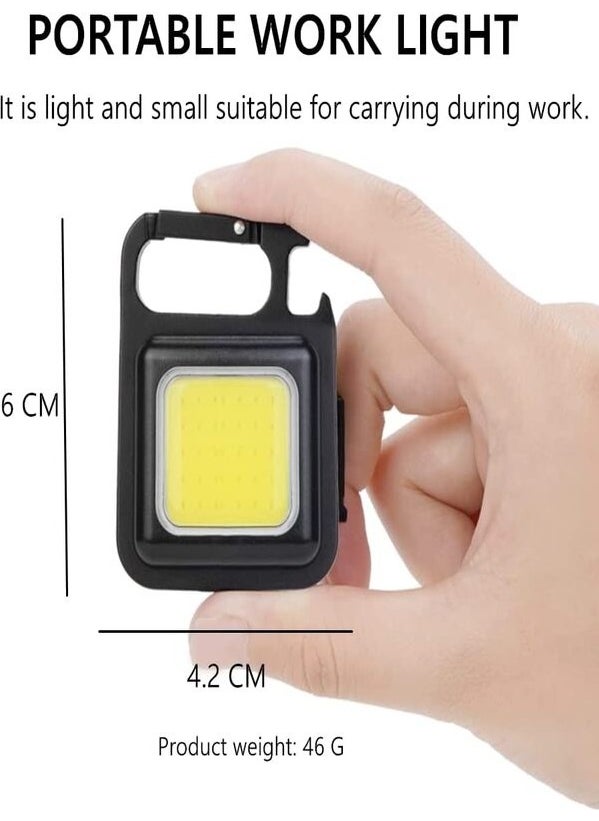 Rechargeable Mini Projector, Keychain, Camping Flashlight Mini Cob LED