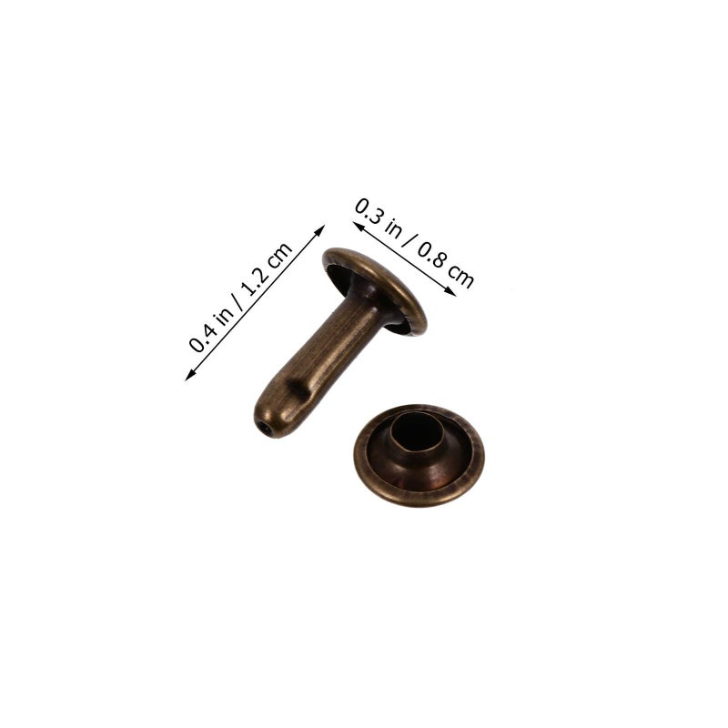 480pcs Double Cap Metal Leather Rivets Kit 4 Colors Sizes for Belt Bag Clothing Repair - Image 3
