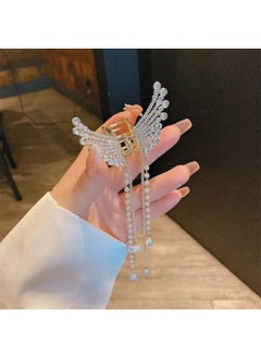 Pearl Tassel Hair Claw Elegant Royal Fashion Rhinestone Clutcher ; Butterfly Clip ; Pins ; Wedding Bridal Barrette Jaw Clamp Hair Accessories For Women & Girls Pack Of 1 - pzsku/Z03F385E81F9F7471E698Z/45/_/1682336015/84e12469-3726-4be3-9519-24953daa0fbf