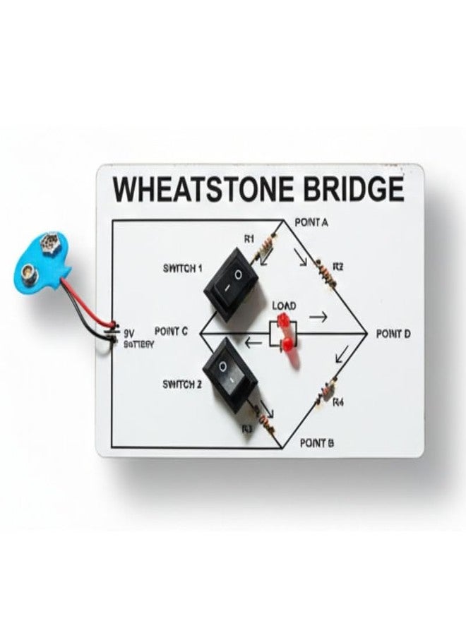 ESPtronics نموذج جسر ويتستون من إي إس بيترونيكس لمشروع العلوم الفيزيائية للصف الثاني عشر - مجموعة أدوات تعليمية في مجالات العلوم والتكنولوجيا والهندسة والرياضيات، تجربة عملية في الإلكترونيات - Image 1