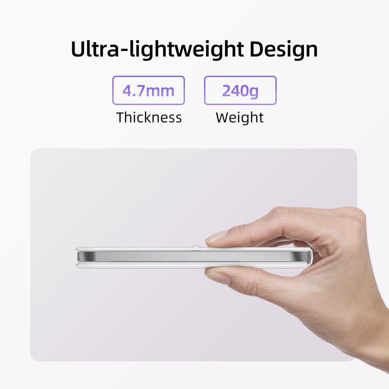 هوو غطاء لوحة مفاتيح HOU لجهاز iPad mini من الجيل السابع (A17 Pro، 2024) والجيل السادس (2021) مقاس 8.3 بوصة، لوحة مفاتيح فائقة النحافة من النوع الفوليو، عرض الطاقة، غطاء مغناطيسي واقي يدعم iPad mini 6/7 - Image 3