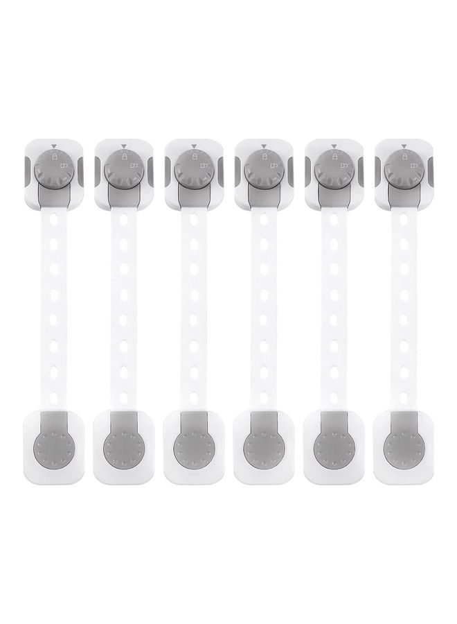 Captaintech Child Safety Lock Adjustable Double on Baby Anti-Clip Latch System For Cabinets Refrigerator Drawer - Image 1