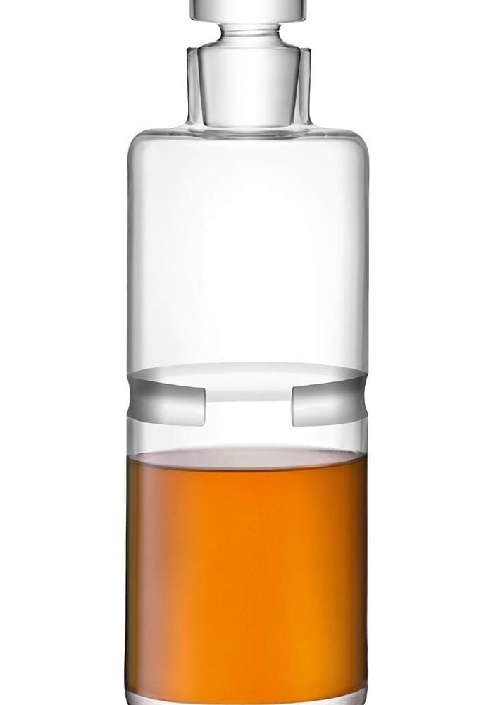 LSA Horizon Decanter 1.1L Clear Cut Glass Whiskey, Wine & Liquor Carafe – Handcrafted in Poland - Image 1