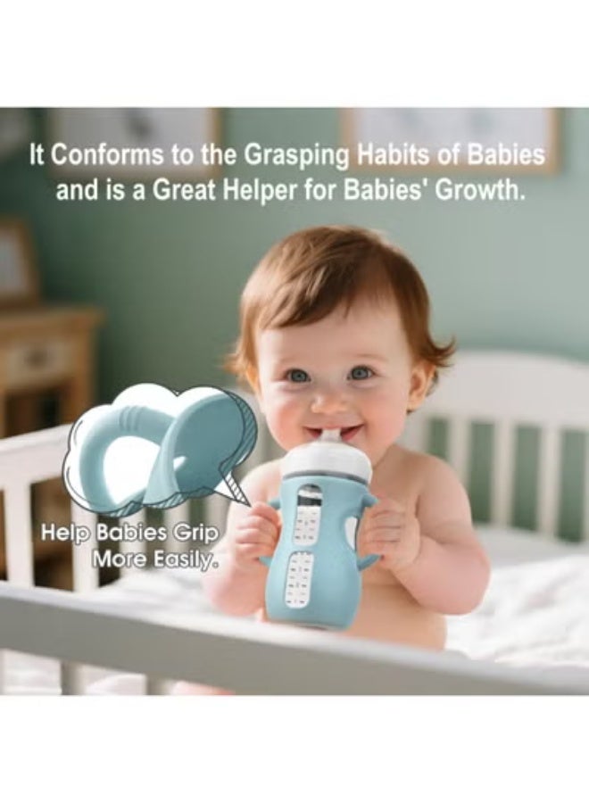 3PCS Philips Avent Glass Bottle Silicone Sleeves with Handles, Compatible with Philips Avent Glass Bottles 8 oz, Suitable for Avent Baby Bottles 8 oz, and Easy to Clean - Image 4
