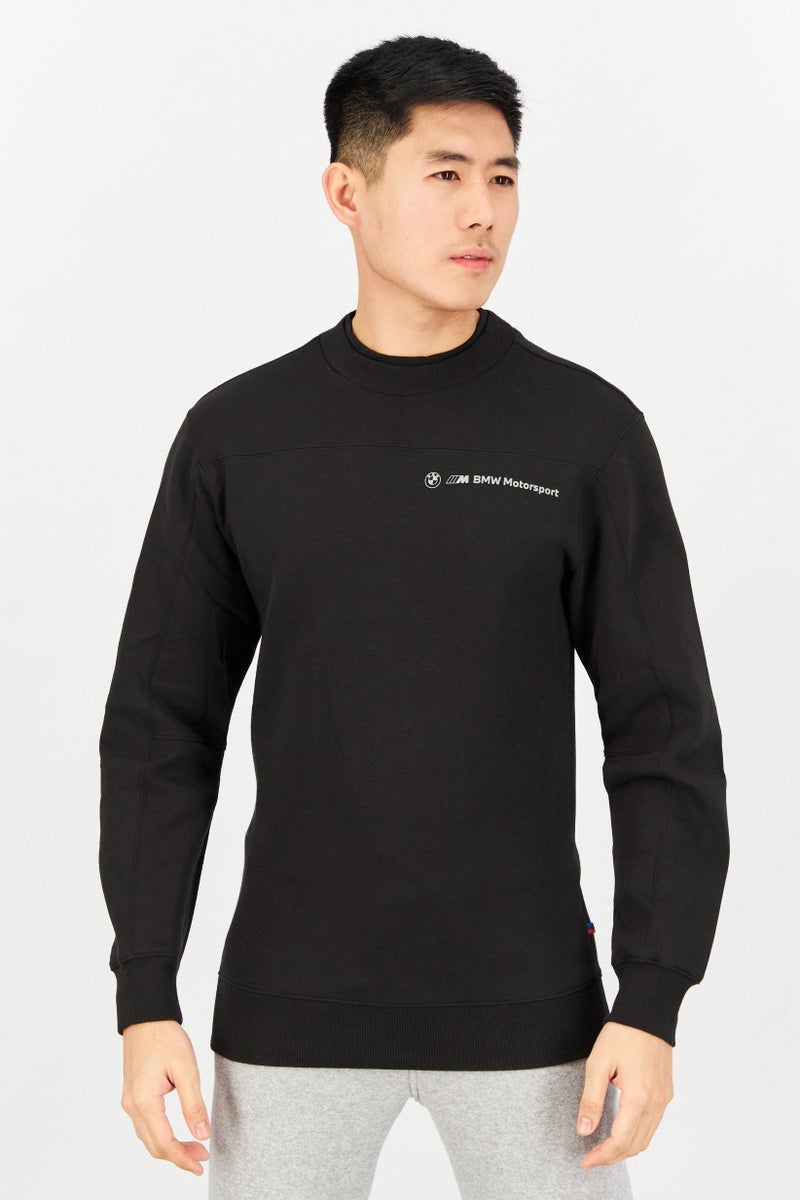 PUMA Men Sportswear Fit  Long Sleeve Graphic Printed Sweatshirt, Black - Image 1