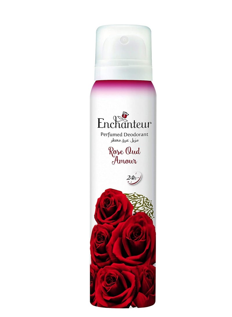 Enchanteur Rose Oud Amour Perfumed Deodorant 150ml - Image 1