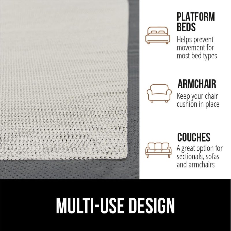 GORILLA GRIP Non Slip Mattress Gripper, Prevents Mattresses from Sliding and Holds Bed in Place, Pad Grips Beds, Sofa, Couch, Chair Cushions and Helps Keep Topper from Slipping, Easy Trim Pads, Queen - Image 5