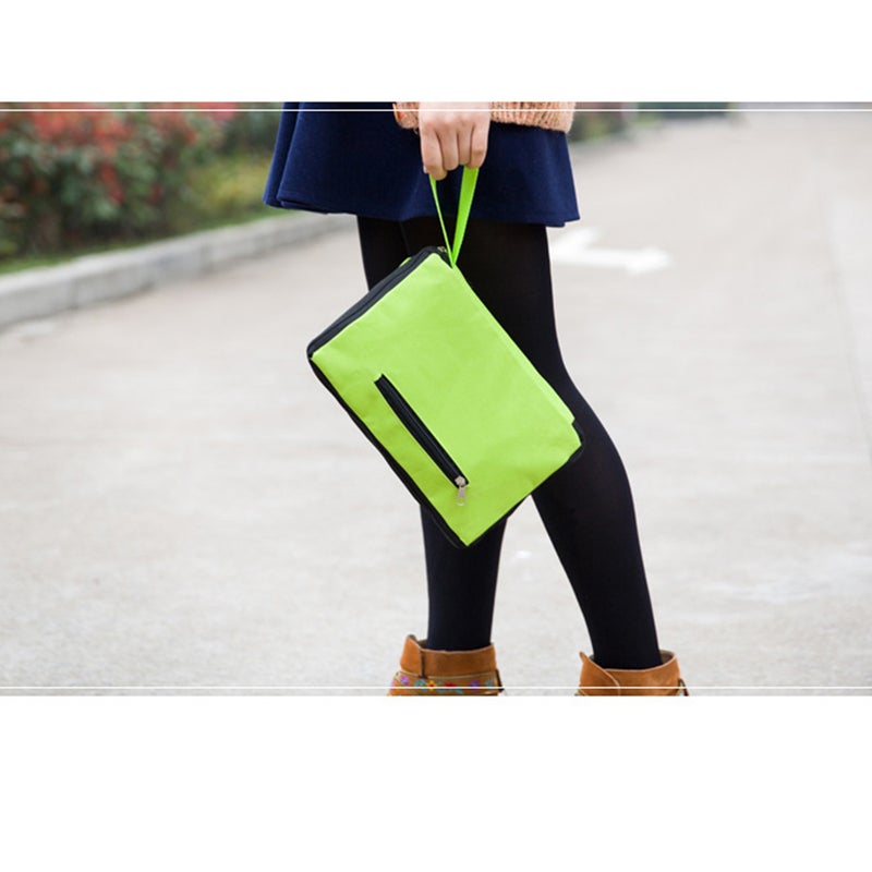 Foldable Reusable Grocery Bags Household Pack Shopping Bag Small Cart Luggage Trolley with Wheels (Green) - Image 5