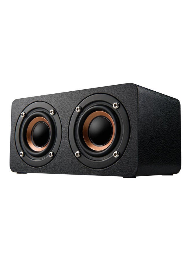 NIBEMINENT M5 Mini Graffiti Wooden Speaker Black 