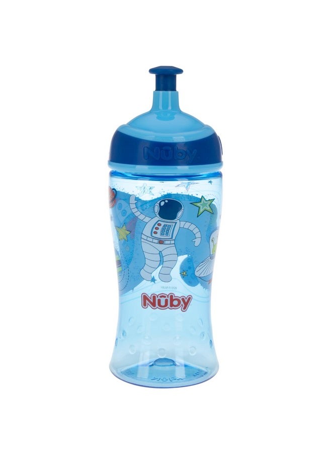 Nuby Nuby Printed Kids Pop Up Sipper Water Bottle, Colors May Vary, 1 Pack, 12 Oz., Multi  - Image 1