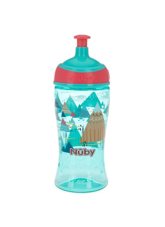 Nuby Nuby Printed Kids Pop Up Sipper Water Bottle, Colors May Vary, 1 Pack, 12 Oz., Multi  - Image 2