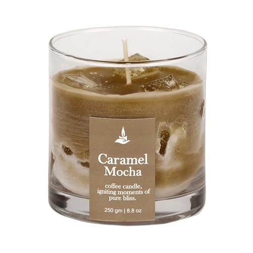 PROSPERRO LUMO by Parkash Candles Caramel Mocha Coffee Scented Candle, Paraffin Wax and Gel Wax as ice Cubes- Coffee, Chocolate and Vanilla (Caramel Mocha) - Image 2