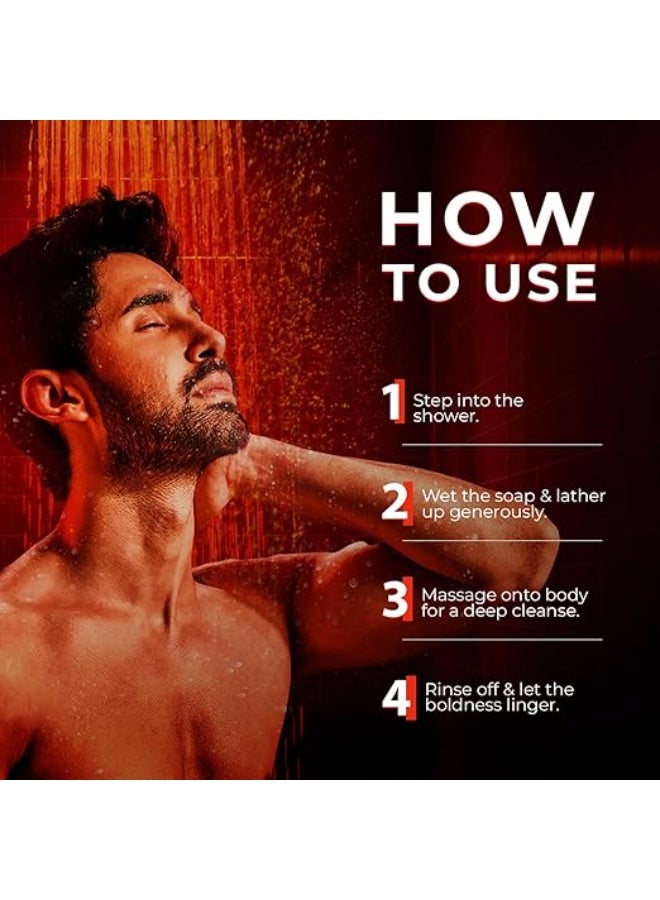 Wild Stone Ultra Sensual, Forest Spice and Musk Soaps for Bath, (Pack of 6, 100gm each) | Grade 1 soaps | Refreshing Bath Soap for Men | Skin-Friendly and Energizing - Image 4