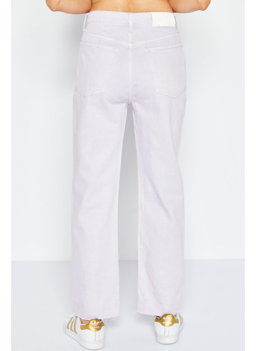 7 FOR ALL MANKIND - Women Regular Fit Solid Non-Stretchable Straight Leg Jeans, Lavender - Image 1