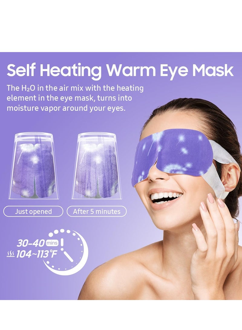 BeHoomi Steam Eye Mask, 10 Packs Heated Eye Mask, Self Heating Disposable SPA Warm Compress for Eyes Sleep Mask, Travel Essentials & Relaxation Gifts, Stocking Stuffers (Lavender Scent)  - Image 3