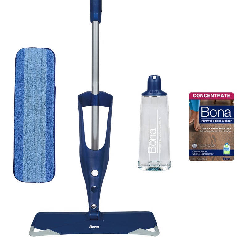 Bona Hardwood Floor Premium Spray Mop - Includes Wood Floor Cleaning Concentrate and Machine Washable Microfiber Cleaning Pad - Dual Zone Cleaning Design for Faster Cleanup - Image 1