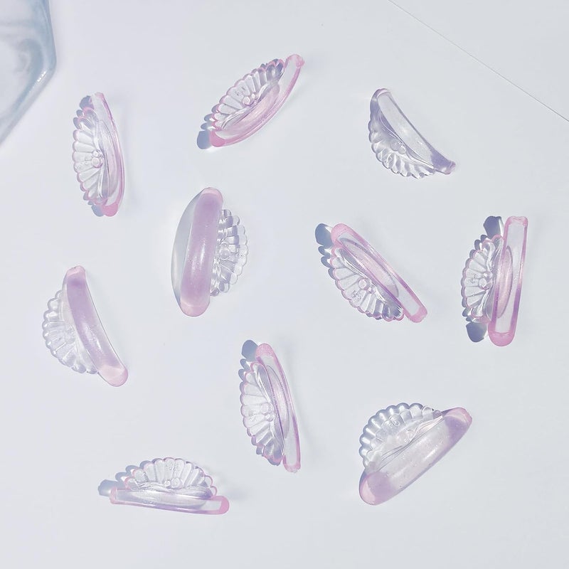 PERMANIA Lash Lift Rods Liquid Silicone Shell Style Lash Lift Pads U Warp 10Pcs5Sizes Eyelash Curler Salon Grade Buling Pink