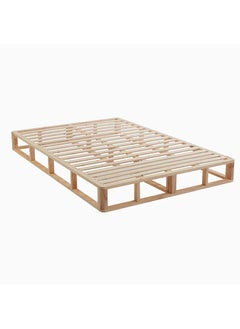 A to Z Furniture Coastal Pallet Bed Base 160x200cm Queen size Bed in Oak Color 