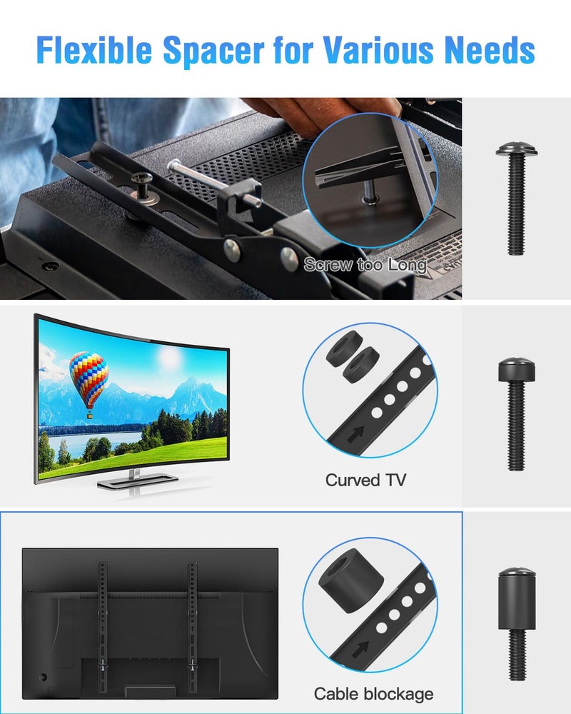 ELIVED Universal TV Mounting Hardware Kit Set with Box, Includes M4 M5 M6 M8 Screws, Washers, Spacers, Replacement Screws for TV VESA Mounting, Fit Most Flat/Curved TV/Monitor up to 80 Inch - Image 5