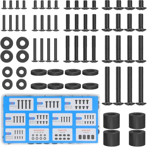 ELIVED Universal TV Mounting Hardware Kit Set with Box, Includes M4 M5 M6 M8 Screws, Washers, Spacers, Replacement Screws for TV VESA Mounting, Fit Most Flat/Curved TV/Monitor up to 80 Inch - Image 1
