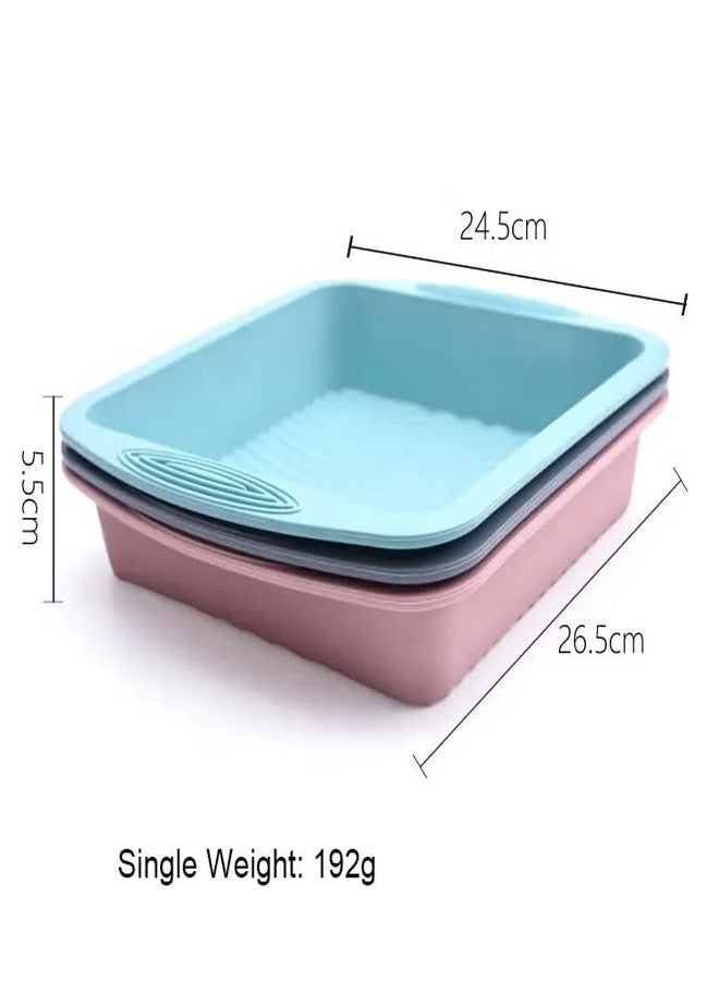 KLIVE Silicone Pots, Non-Stick Air Fryer Liners with Ear Handles, Reusable Air Fryer Silicone Basket Replacement Parchment Pot Paper.(Multicolor)(1 PCS) - Image 2