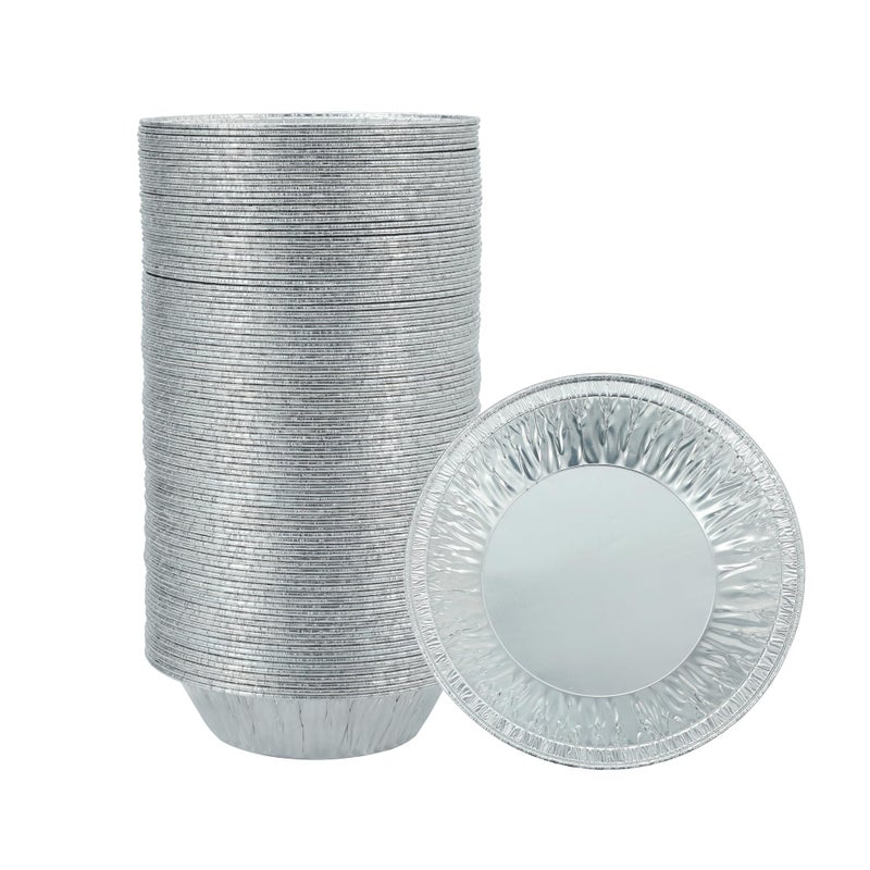 Waytiffer Pie Pans 100 Pack 5 inch HEAVYDUTY Disposable Aluminum Foil pietart Pans for Baking Personal Mini Pies Foil Pie Tin for Bakeries CafesEasily Stack  Store Freeze  Reheat