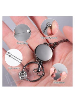 RATSAW 3Pcs ID Badge Holder With Lanyard Retractable Office Work ID Card Badge Holder Stainless Steel Waterproof Set For Driver's License Or Press Card  - Image 4