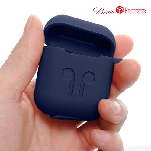 Brain Freezer TPU Shock Proof Protection Carrying Box Case Compatible with AirPods 1 & 2 Only (Not Compatible with Petron, Earpods, Airpod 3) Wireless Headset Earphone Blue (Airpod Not Included) - Image 2